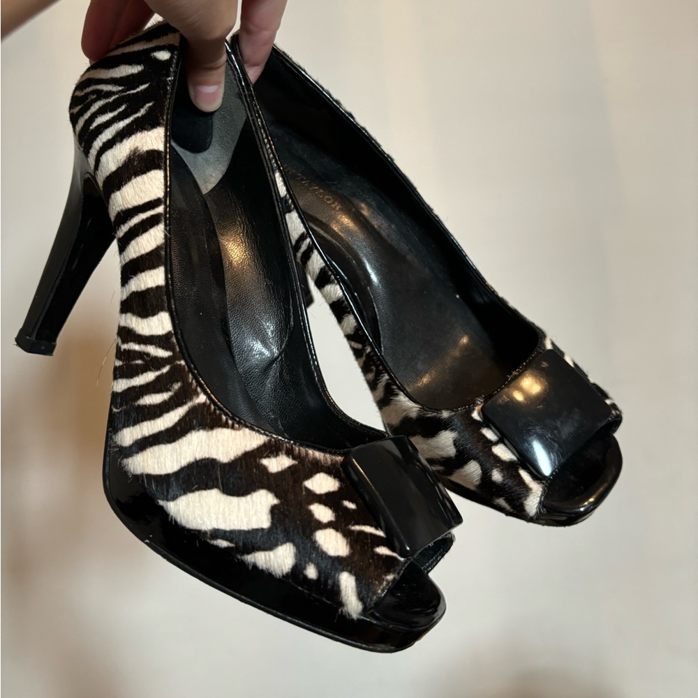Ann Taylor zebra print heels